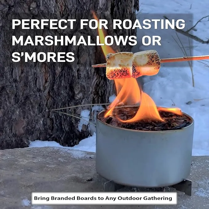 | Made in USA | Portable Mini Bonfire Campfire in a Can | Reusable & up to 5 Hours of Burn Time | Picnics Parties S'Mores Gifts Bushcraft Camping Survival Emergencies