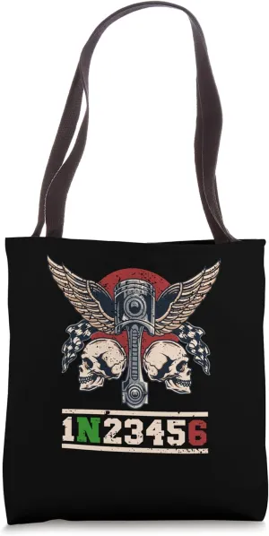 1 Down 6 Up Piston Wings 1N23456 Motorcycle for Men Tote Bag