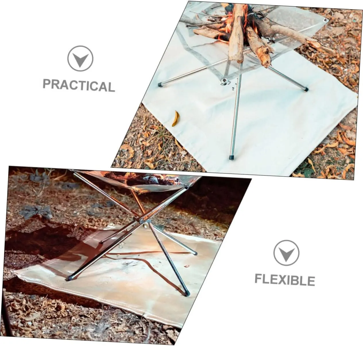 1 Set Fireproof Mat Fire Blanket for Outdoor Camping Heat Resistant Pad for Fire Pit Durable for Backyard Gatherings and Bbqs