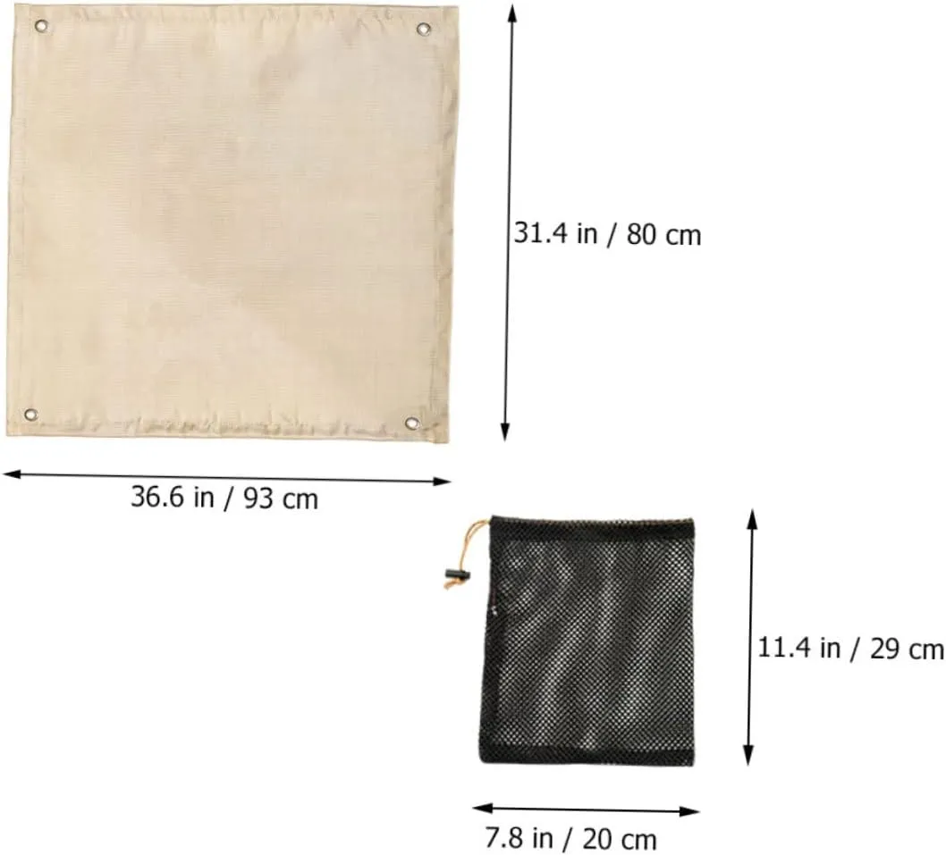 1 Set Fireproof Mat Fire Blanket for Outdoor Camping Heat Resistant Pad for Fire Pit Durable for Backyard Gatherings and Bbqs