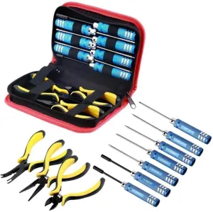 10IN1 RC Tools Kits Box Set Screwdriver Pliers Hex Repair for Helicopter Multirotors (10 in 1 Tool kit)