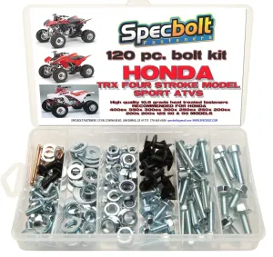 120pc Specbolt Bolt Kit for Maintenance & Restoration fits: Honda 400EX 250EX OEM Spec Fasteners Quad TRX400EX TRX250X aslo Great for ATC & TRX 350x 300ex 300x 250ex 250x 200sx 200s 200x & TRX90