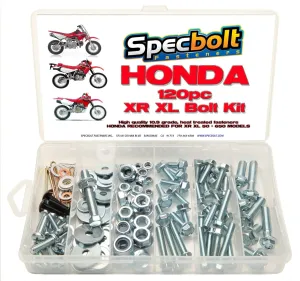 120pc Specbolt Fasteners Brand Bolt Kit Maintenance & Restoration of Japanese Style Dirtbikes XR XL Models 50 80 100 185 200 250 400 500 600 650
