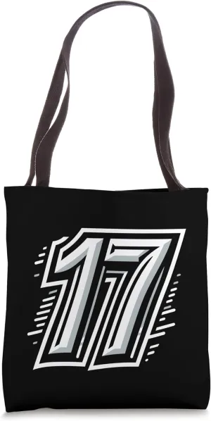 17 - "Seventeen's Stride" - Number 17 for Sports and Clubs Tote Bag