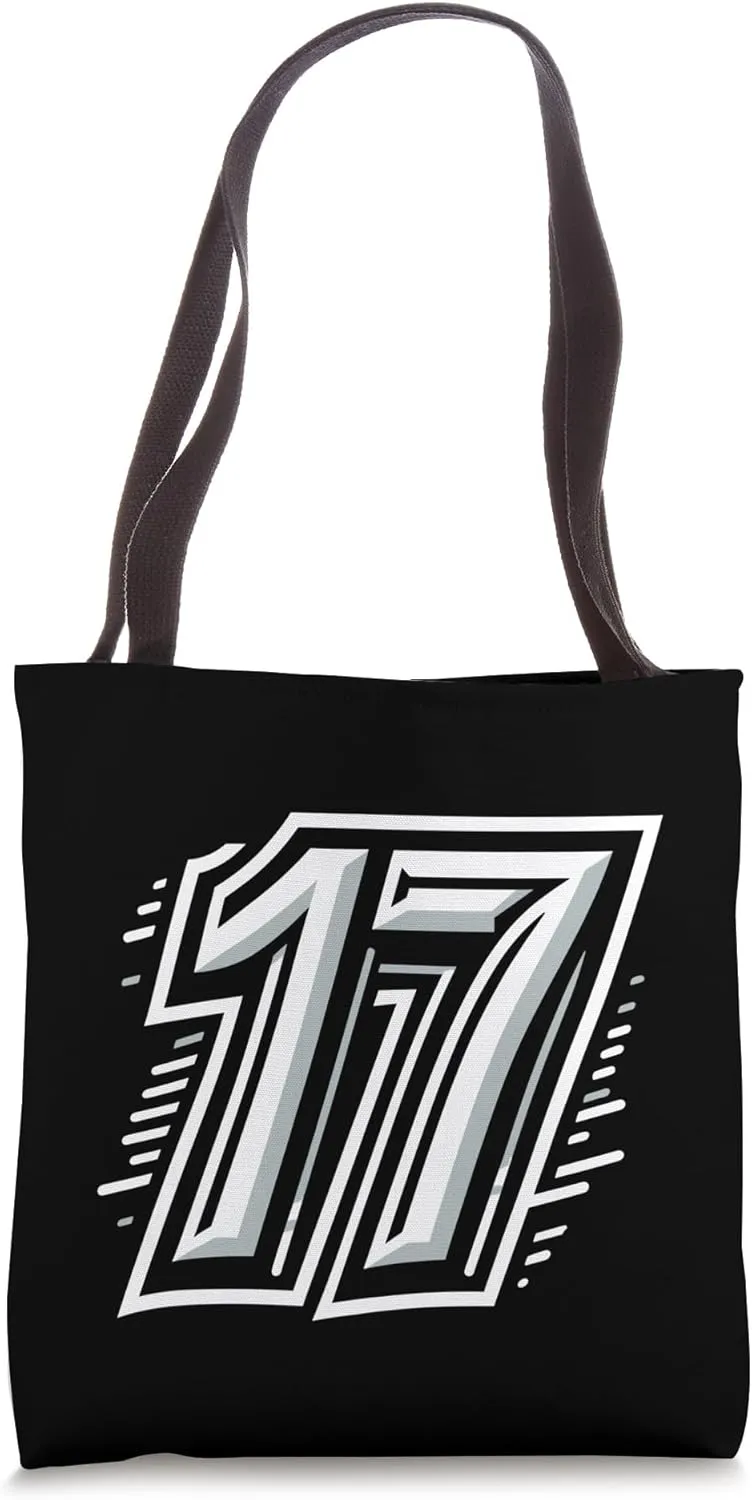 17 - "Seventeen's Stride" - Number 17 for Sports and Clubs Tote Bag