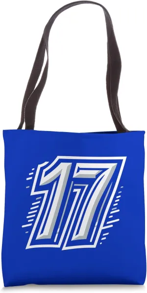 17 - "Seventeen's Stride" - White Number 17 Sports and Clubs Tote Bag