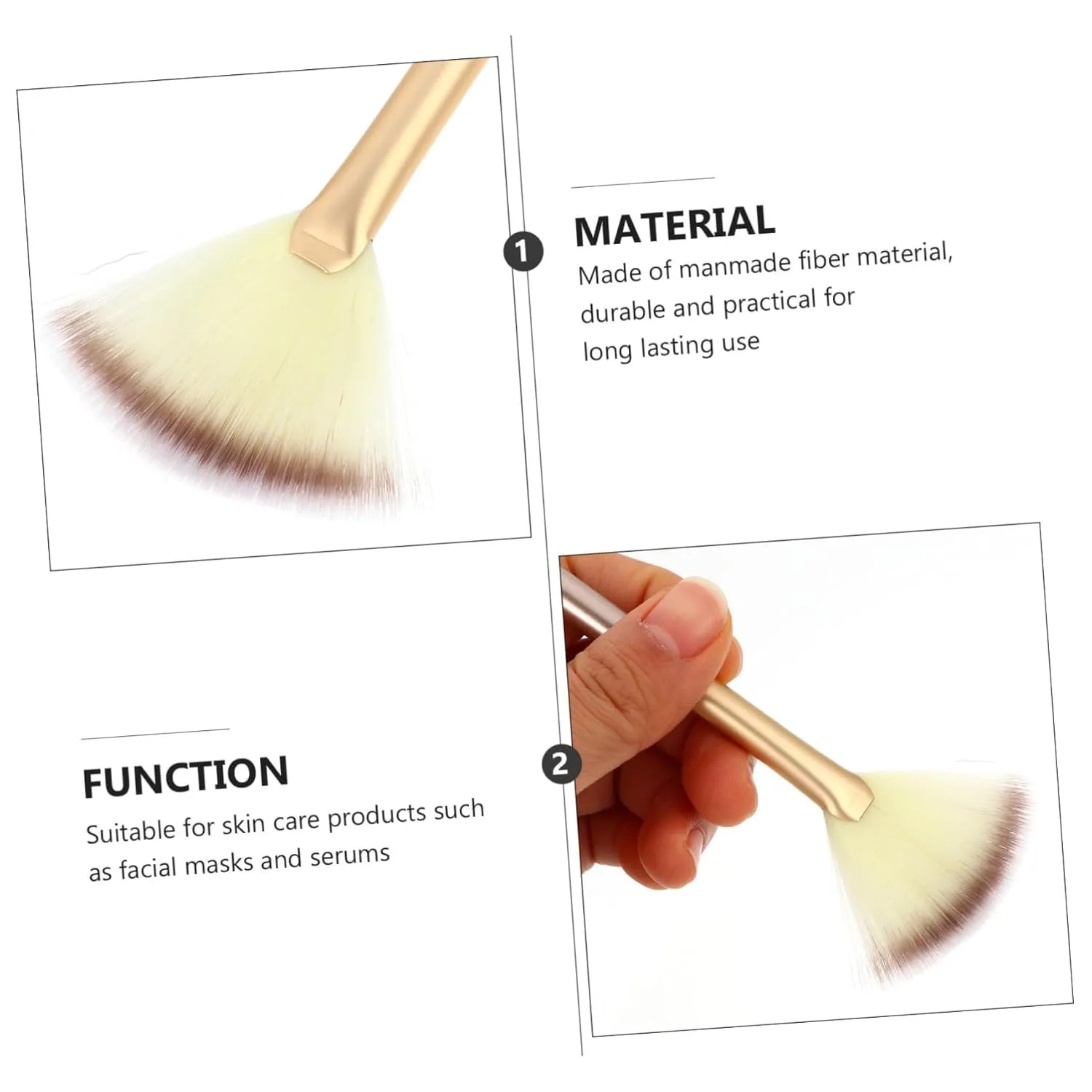 18pcs Portable Makeup Brush Soft Synthetic Face Powder Fan and Highlighter Brushes for Easy Application and Cleaning for Daily and