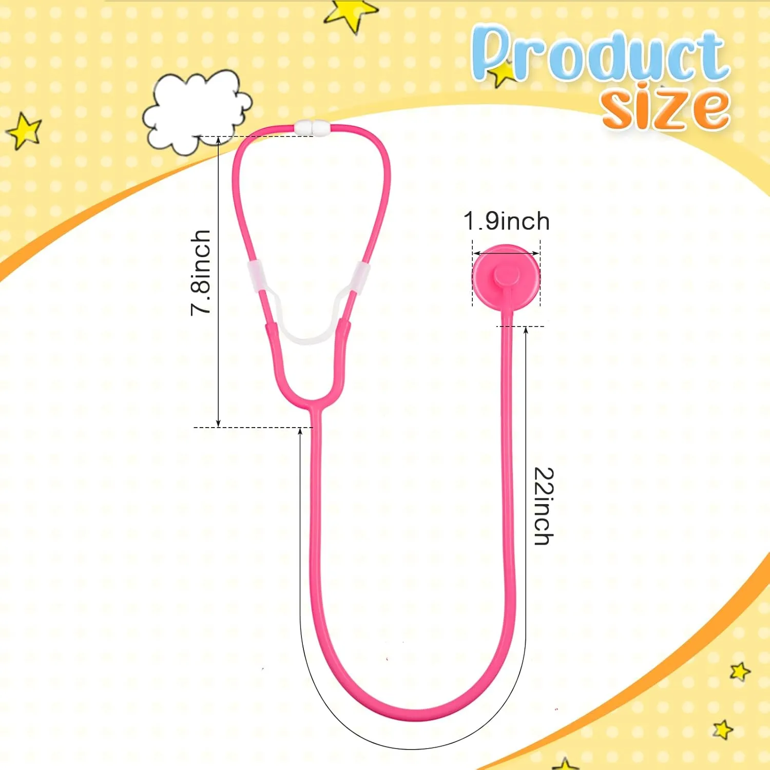 20 Pcs Kids Stethoscope Toy Real Working Plastic Stethoscope for Kids Role Play Girls Boys Doctor Nurse Accessories Costume School Career Day Cosplay(Black, Pink)