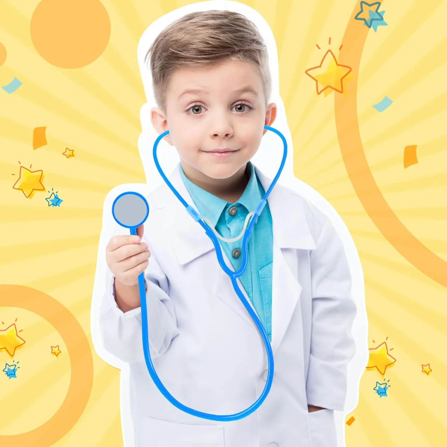 20 Pcs Kids Stethoscope Toy Real Working Plastic Stethoscope for Kids Role Play Girls Boys Doctor Nurse Accessories Costume School Career Day Cosplay(Blue, Pink)