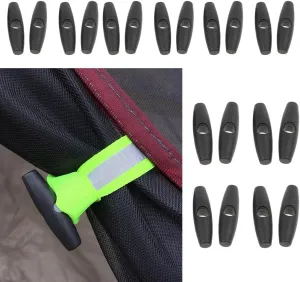 20x Camping Awning Tent Fly Roll Up Buckle Toggle Stopper for Inner Tent and Duffle Bag