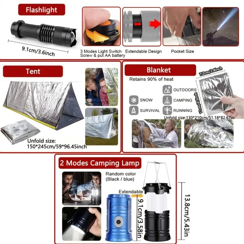 252-Piece Deluxe Survival Gear Kit