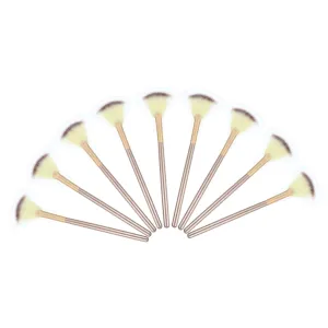 2sets Facial Fan Brushes Fluffy Makeup Brush Applicator Makeup Kit Contouring and Powder for Smooth Application 9pcs*2