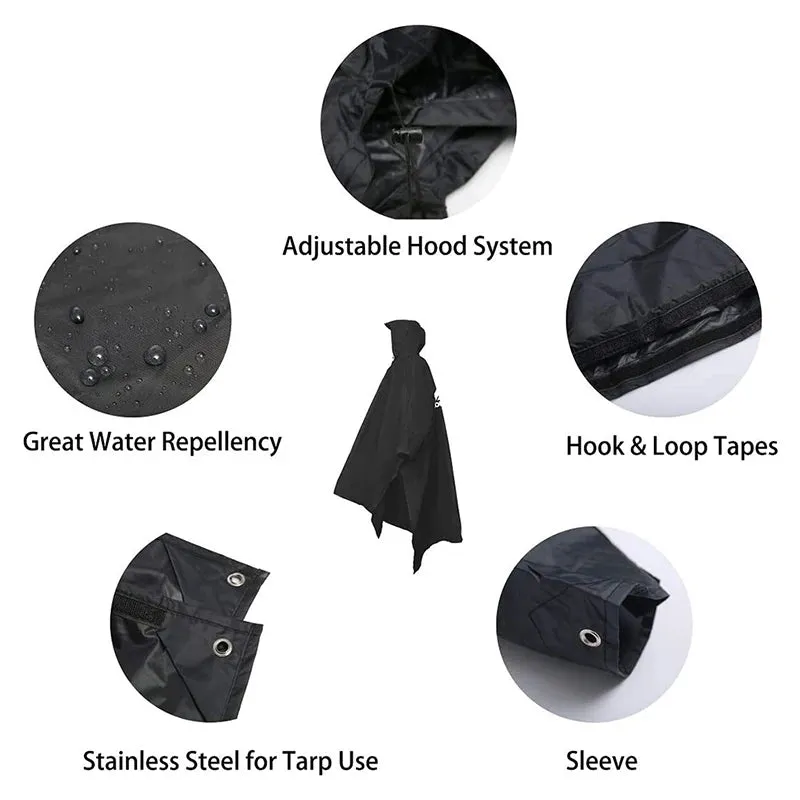 3-in-1 Outdoor Portable Waterproof Raincoat - Lightweight and Adjustable for Men and Women