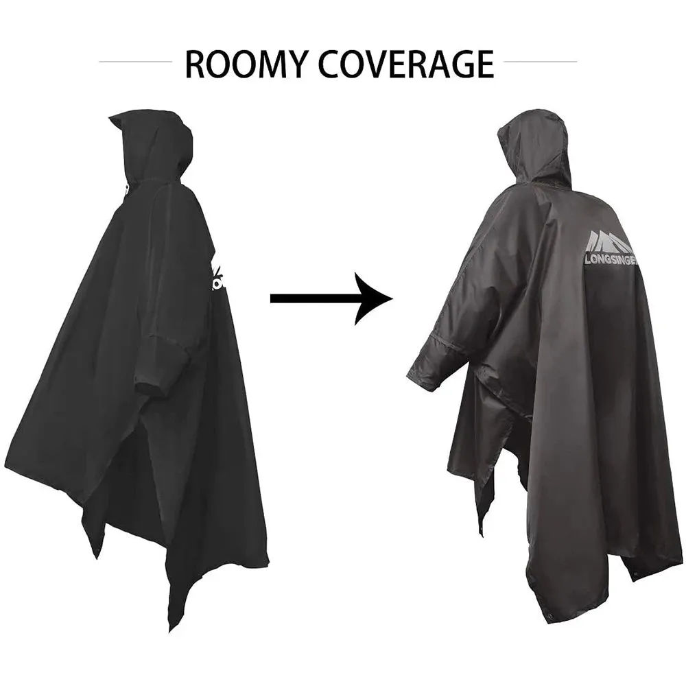 3-in-1 Outdoor Portable Waterproof Raincoat - Lightweight and Adjustable for Men and Women
