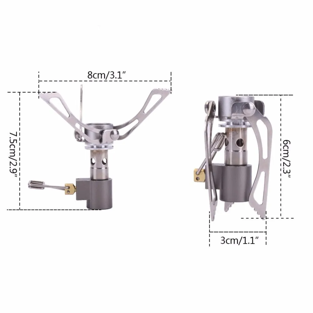 3000W 45g Mini Camping Oven Gas Stove Outdoor Portable Folding Survival Furnace Stove Pocket