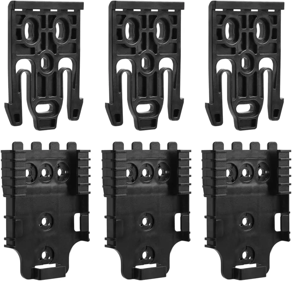 3PC Quick Locking System Kit Included QLS Fork and Plate for Gun Holster Leg Holster Low and Mid-Ride Belt Loop to Tactical Leg Shroud Platform Tourniquet Holder Adapter