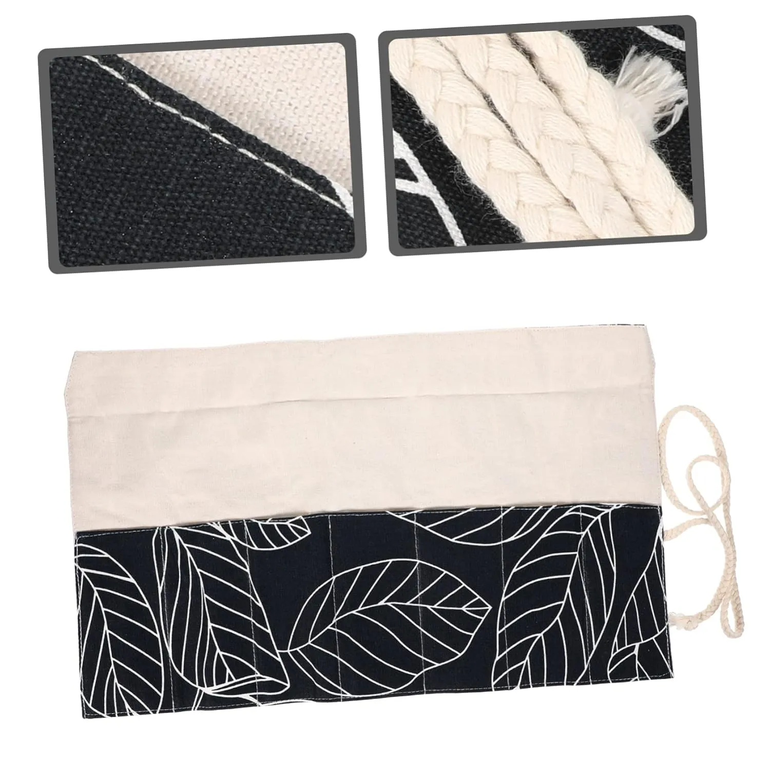 3pcs Makeup Brush Rolling Case Pouch Portable Travel Pencil Storage Bag Stylish Cosmetic Organizer Slots for Students and Professionals Design