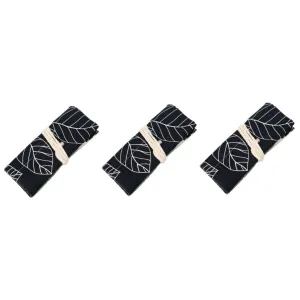 3pcs Makeup Brush Rolling Case Pouch Portable Travel Pencil Storage Bag Stylish Cosmetic Organizer Slots for Students and Professionals Design