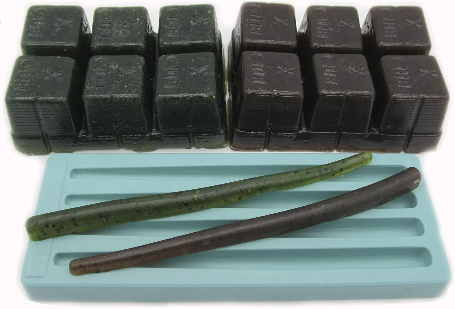 4-1/2" Finesse Worm Lure Making Starter Kit - Bass Rubber Worm - Fisherman Gift - Fusion X Fishing 0045MC Shaky SX
