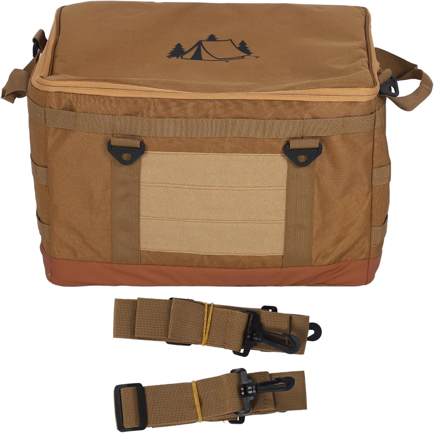 45L Large Capacity Camping Storage Bag with Handles, Camping Storage Bag, Outdoor Gear Organization Bag for Self Driving Camping Trip, Khaki