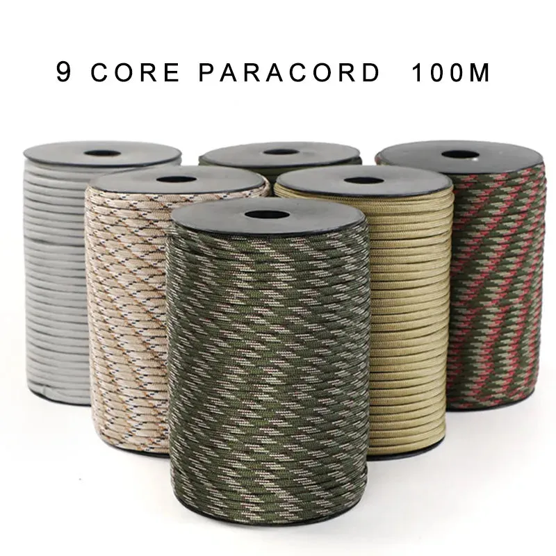 550 Paracord 9 Core Strands 4mm 100m