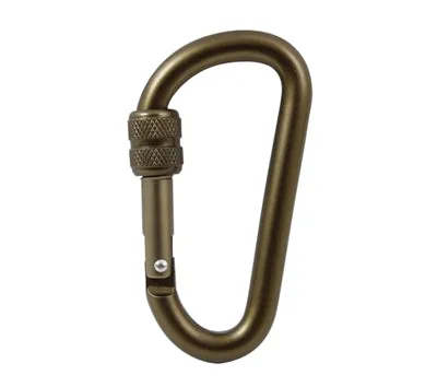 80 MM Locking Carabiner – Coyote Brown