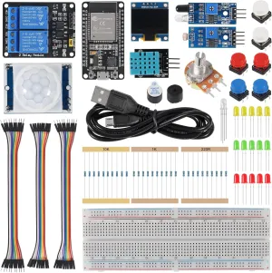 95pcs Basic Starter Kit for ESP32 ESP-32S WiFi Development Board for Arduino Project Learning Kit with Tutorials ESP32 kit with Box