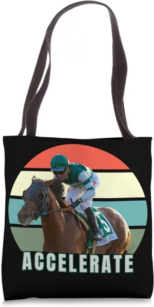 Accelerate Horse, Horse Racing, Del Mar, Santa Anita Shirt Tote Bag