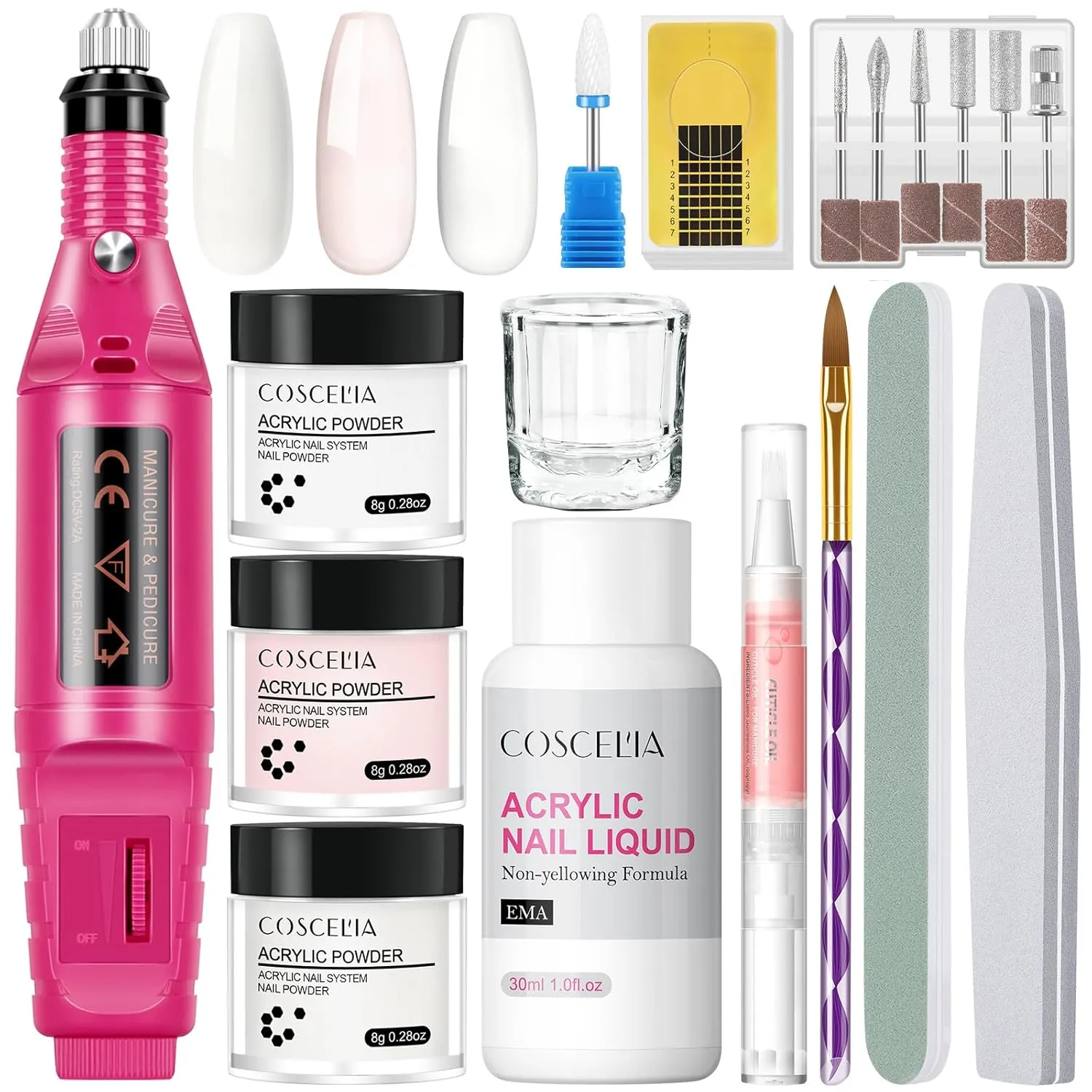 Acrylic Nail Kit for Beginners with Everything Professional Nails Kit Acrylic Set