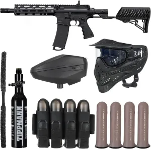 Action Village Tippmann TMC Elite Rivalry Paintball Gun Package Kit - Black/Black