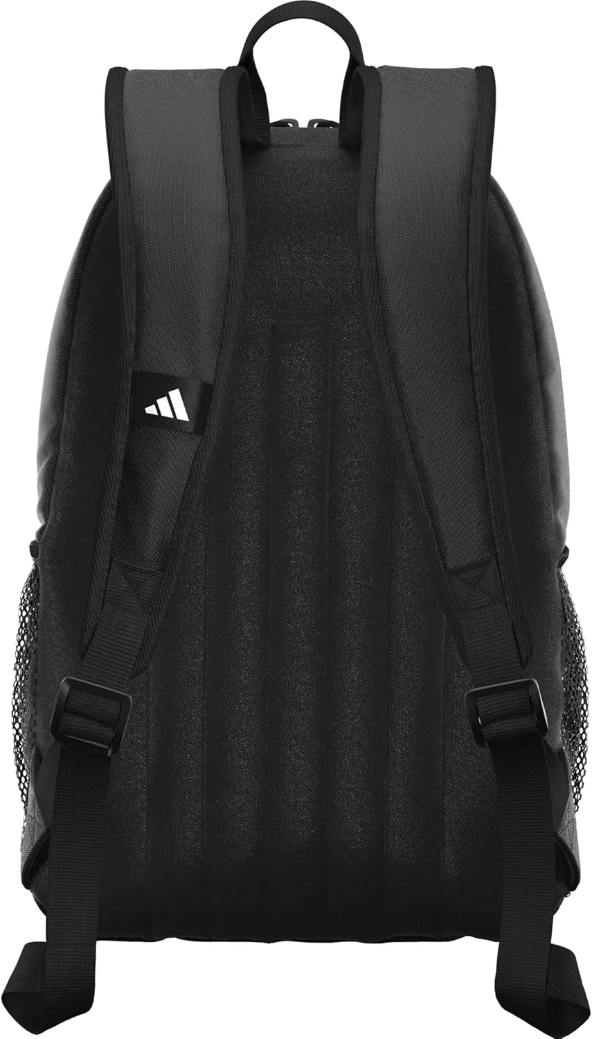 adidas Originator Small Backpack for Men and Women, Athletic Book Bag with Laptop Sleeve, Black/White, One Size