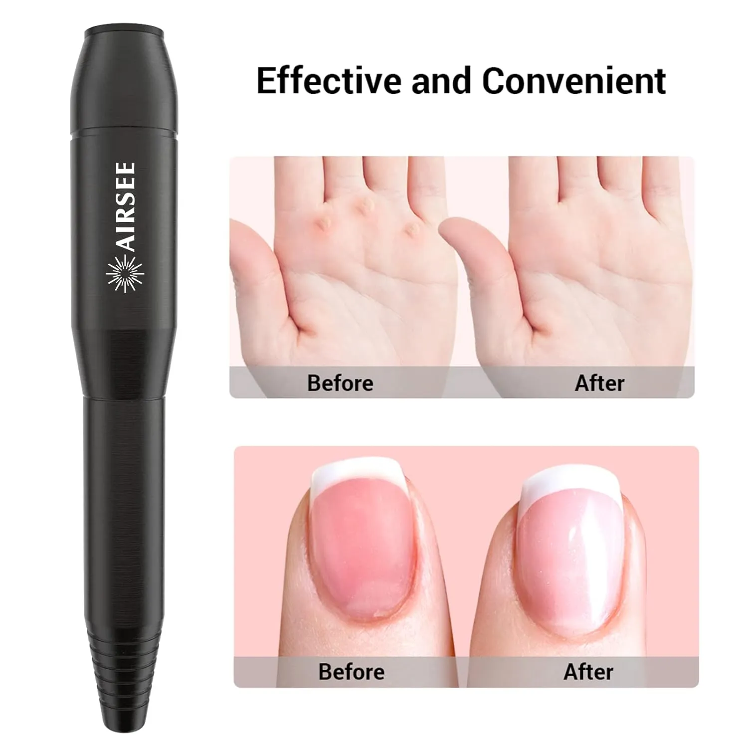 AIRSEE Studio Basic Adapter Portable Electric Nail Drill Machine for Professional, EFile for Acrylic Gel Nails and Manicure Pedicure Polishing Shape, Electric Nail File Kit for Salon Black