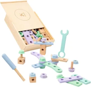 Alasum 1Set Wooden Tools for Building Playset for Early Education Cognitive Development and Hand Eye Coordination Tool Box