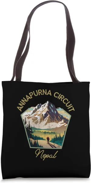 Annapurna Circuit Retro Clothing Annapurna Circuit Souvenir Tote Bag