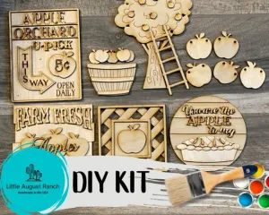 Apple Tiered Tray DIY Paint Kit - Farmers Market Wood Blanks