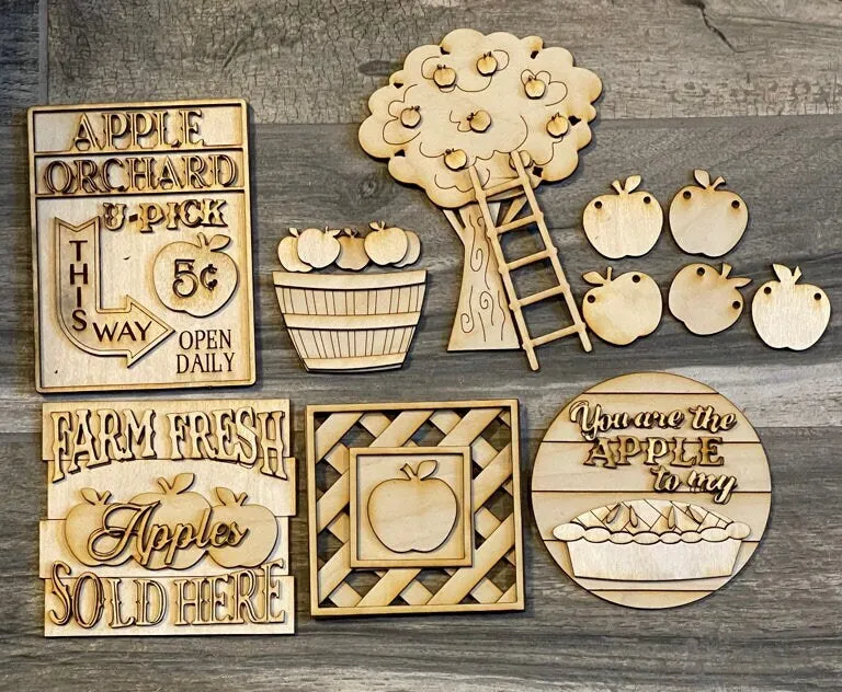 Apple Tiered Tray DIY Paint Kit - Farmers Market Wood Blanks