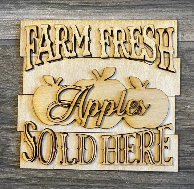 Apple Tiered Tray DIY Paint Kit - Farmers Market Wood Blanks