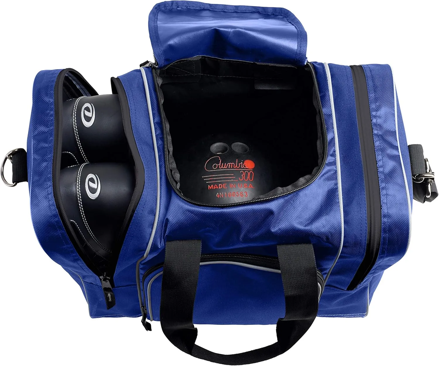 Athletico Bowling Bag for Single Ball - Single Ball Tote Bag With Padded Ball Holder - Fits a Single Pair of Bowling Shoes Up to Mens Size 14