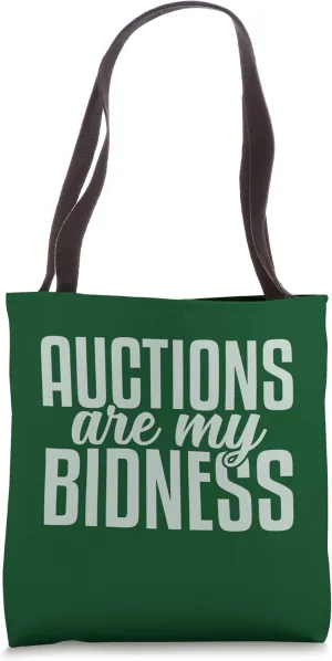 Auction Pun Auctioneers Gear Estate Sales Charity Auctions Tote Bag