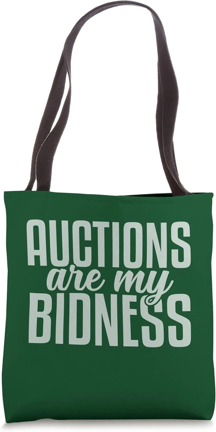 Auction Pun Auctioneers Gear Estate Sales Charity Auctions Tote Bag