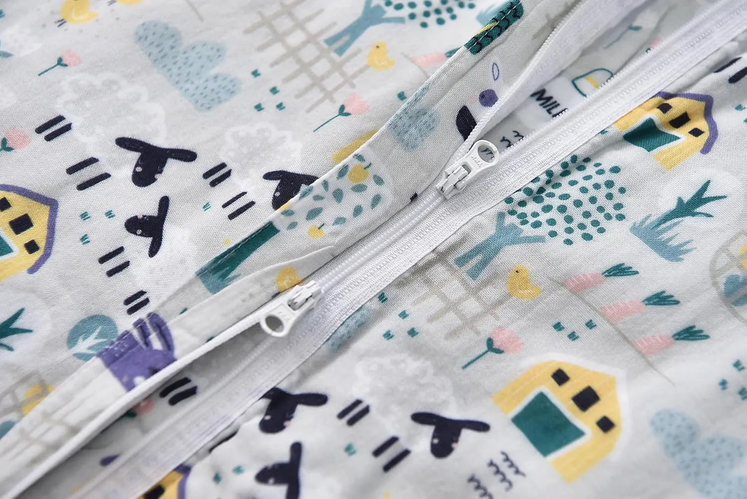 Baby Sleep Sack 1-2 T Baby Wearable Blanket 100% Organic Cotton 0.5 TOG Muslin Toddler Sleeping Sack 2- Way Zipper Soft 12-24 Months