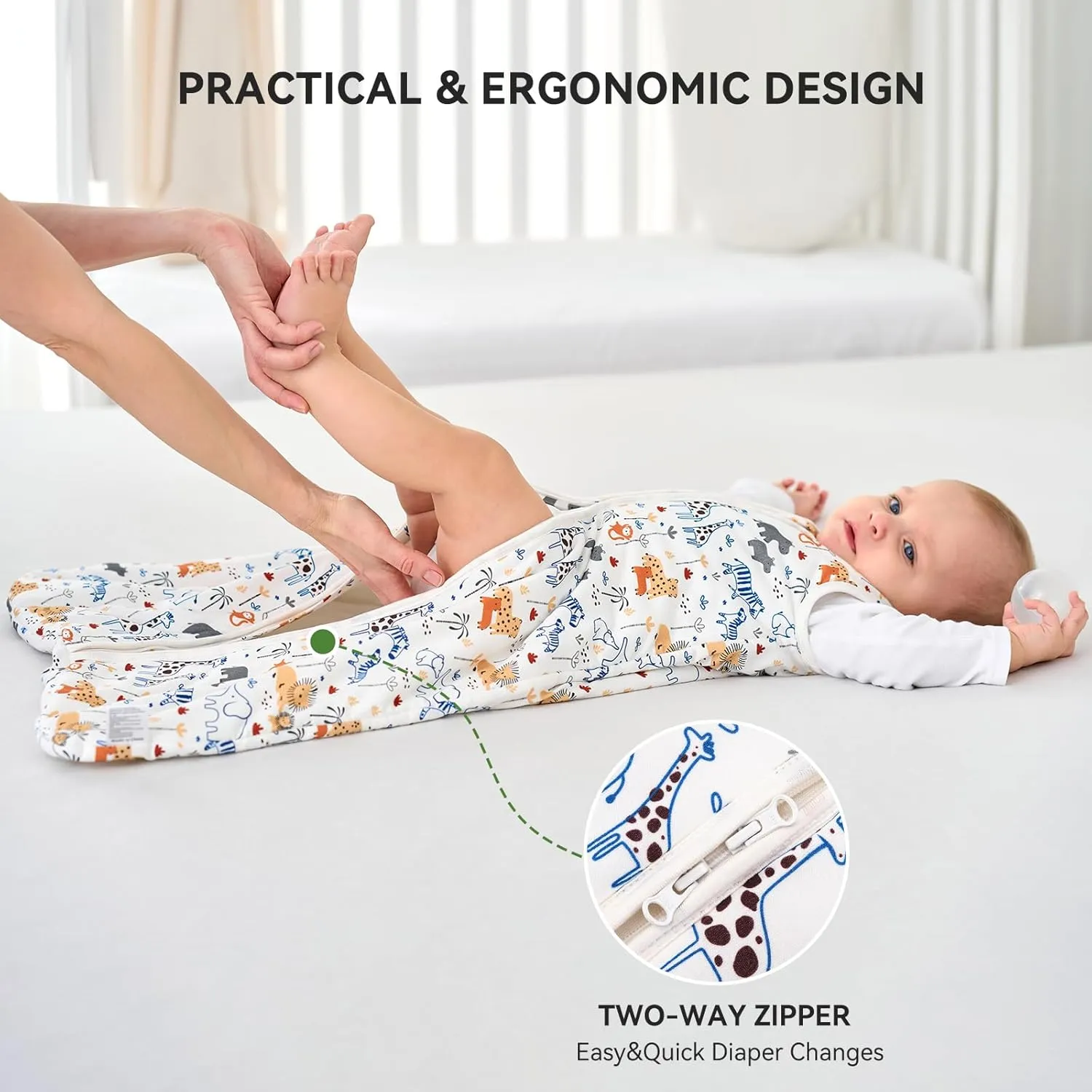 Baby Sleep Sack 18-24 Months Rayon Made From Bamboo 1.0 Tog Soft Wearable Blanket Baby Sleeping Bag for Infant Newborn 2-Way Zipper Toddler Sleep Sacks