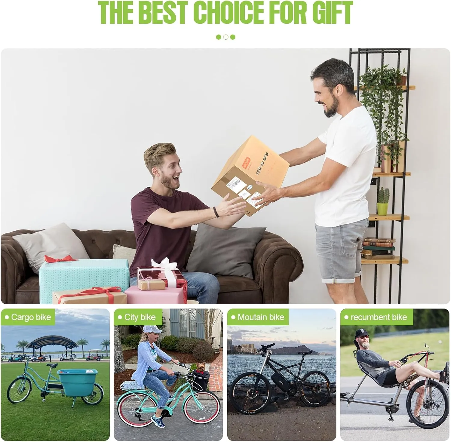 BAFANG 750W Mid Drive Kit with Battery(Optional),Upgraded BBS02B 48V Mid Drive Ebike Conversion Kit with EKD01 Display&Ebike Battery for BB 68-73MM Mountain Bike,City Bike,Commuter Ebike