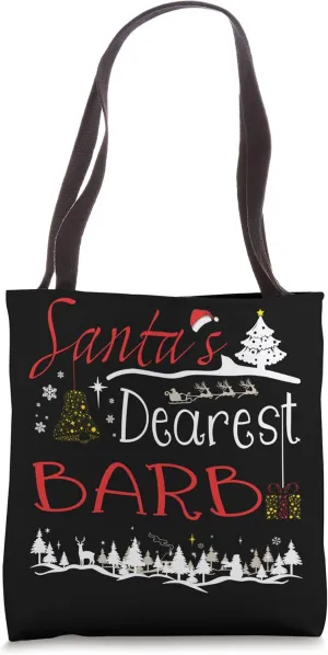 Barb Xmas Cute Christmas Name Tote Bag