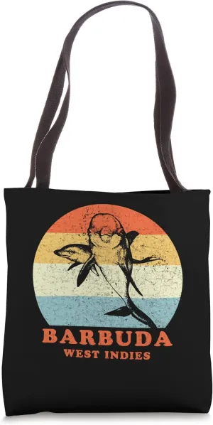 Barbuda, West Indies Vintage Dolphin - Porpoise Vacation Tote Bag