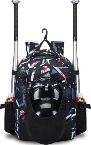 Baseball Softball Backpack for Kids Boys Girls 6-8 8-12 12-14 Large Youth Bat Bag for Gear Storage Baseball Softball Tball Equipment Back Pack with Separate Shoe Bag