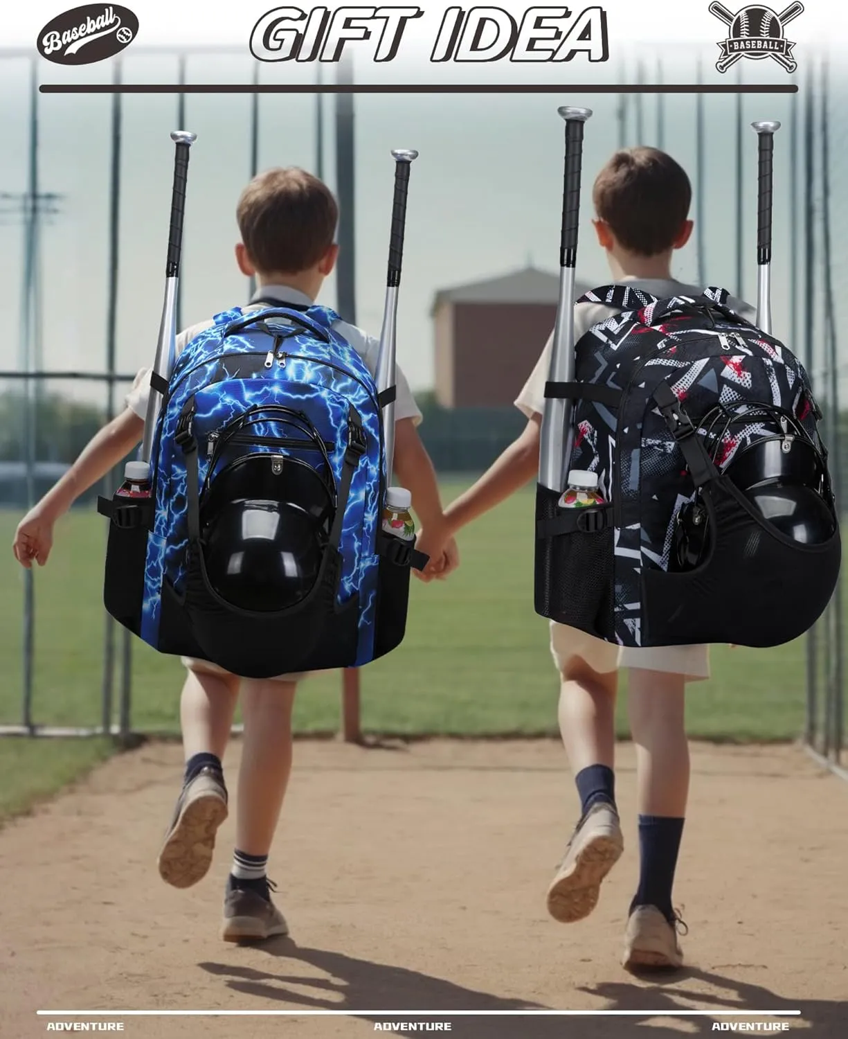 Baseball Softball Backpack for Kids Boys Girls 6-8 8-12 12-14 Large Youth Bat Bag for Gear Storage Baseball Softball Tball Equipment Back Pack with Separate Shoe Bag