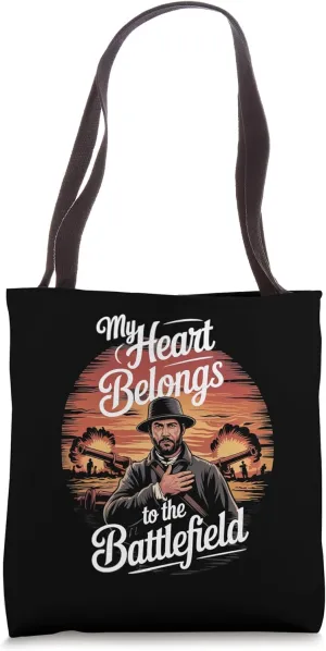 Battlefield-Inspired Civil War Reenactment Gear Tote Bag
