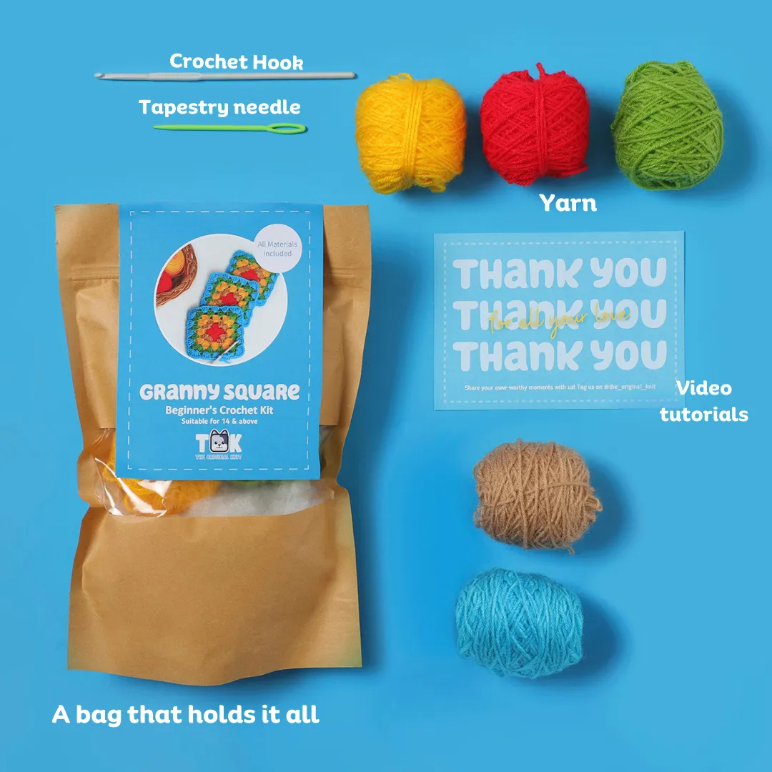 Beginner's Crochet Kit- Granny Square