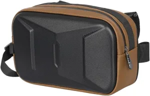 Bike Handlebar Bag 3L Saddle Bags Storage Bicycle Front Bag Portable Hard Shell Crossbody Bike Bags Cycling Accessories Bike Pouch (Brown)